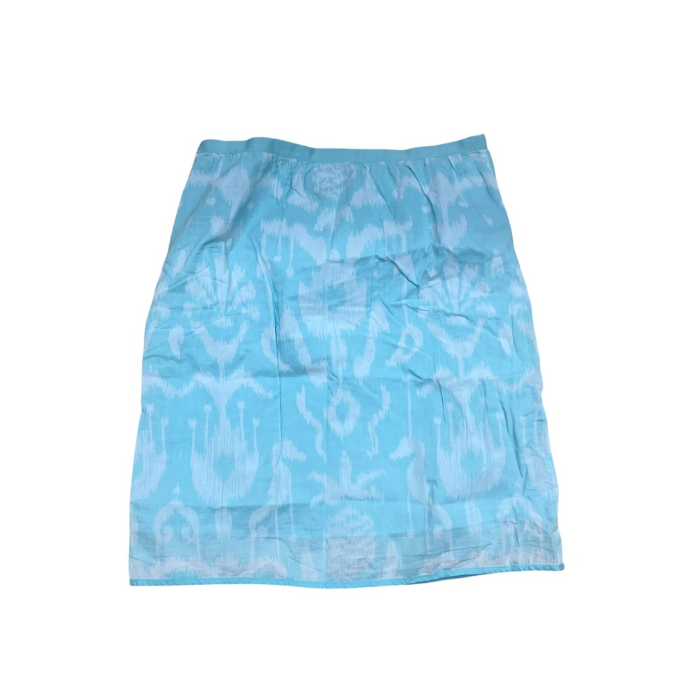 Vineyard Vines Womens Blue White Ikat Pineapple Cotton A-Line Skirt Size 4